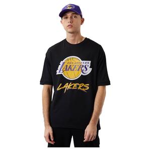 Футболка New Era Los Angeles Lakers NBA Script Mesh, черный