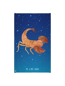 Mr. & Mrs. Panda Гостевые полотенца с изображением знака зодиака Скорпион, без надписи, в дизайне, имитирующем звездное голубое небо