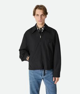 Fine wool kimono blouson BOTTEGA VENETA, смесь угольных оттенков