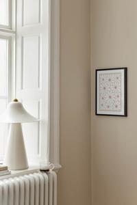 Плакат с бежевым цветочным полем Postery, 30x40 см, белый