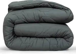 Одеяло 2 в 1 200 x 200 см - можно стирать без чехла - Антрацит DoubleDry