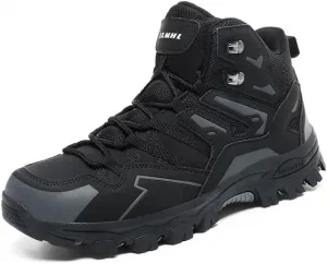 Мужские походные кроссовки для трейл-раннинга, уличного треккинга и прогулок, быстро сохнущие, дышащие, с противоскользящей толстой подошвой, спортивная обувь Qacksv, черный