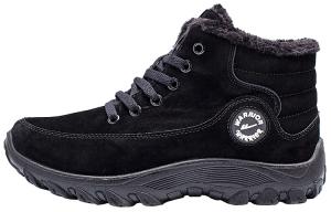 Утепленные ботинки Warrior с утолщенной подкладкой из флиса, термоизоляцией и устойчивостью к истиранию, мужские черные