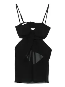 Топ с драпировкой Patrizia Pepe, черный