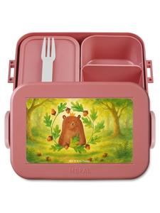 Mr. & Mrs. Panda Дизайн ланчбокса "Король Медведей" без лишних слов, пастельно-красный