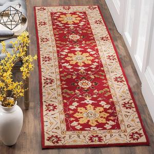 Ковер-дорожка safavieh easy care collection red / ivory ezc751c hand-hooked, 79 x 244 см
