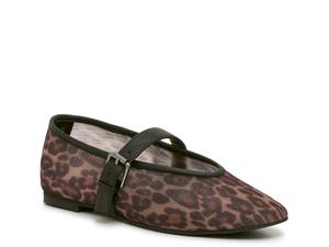 Балетки Sanctuary Greta Ballet Flat, Black/Brown Leopard Print Fabric