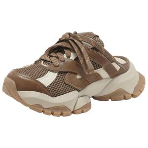 VITTORIO VENTURA Женские противоскользящие тапочки с закрытым носком коричневые и абрикосовые, цвет Brown & Apricot