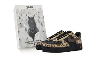 Кроссовки Air Force 1 Abrasion Resistant Low top Skateboard Unisex Black Brown Nike, черный коричневый (Box)