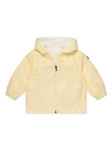 Moncler Enfant плащ с капюшоном, желтый