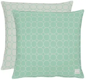 Декоративная подушка APELT "3973", двусторонний чехол с наполнителем, 1 шт 45х45 см, цвет türkis/stein + Kreise