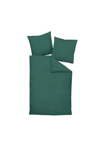 Женское постельное бельё 2-предметное Janine из мако-софт-пике, хлопок, не требует глажки, однотонное, цвет лесной зелени