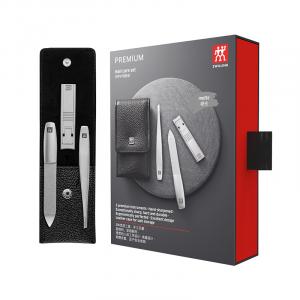 Набор оригинальных сверхтонких щипчиков для ногтей, пилочки и пинцета для ухода за ногтями ZWILLING, черный