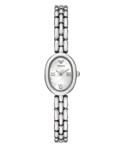 Женские часы с двумя стрелками из нержавеющей стали, 24 мм Emporio Armani, silver