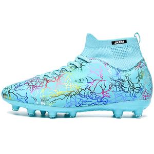 Футболка унисекс мид-топ аква/черный JKEM, черные длинные шипы