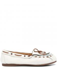 Кожаные мокасины PAROSH с бахромой P.A.R.O.S.H., белый