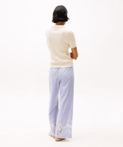 вязаное поло с косами