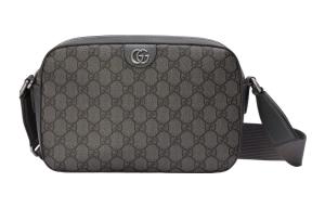 GUCCI Сумка-мессенджер Ophidia из холста с кожаной окантовкой