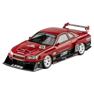 Модифицированная модель автомобиля GTR Skyline для сборки, настольное украшение Oloy, красный