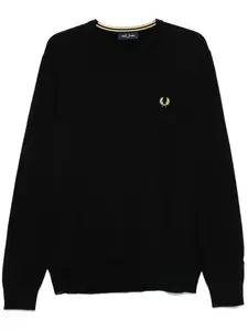 Свитер с вышитым логотипом Fred Perry, черный