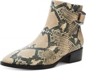 Ботильоны Steve Madden Ringer Natural Multi Snake с заостренным носком и байкерским стилем