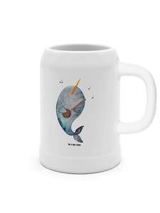 Пивная кружка, гитара-нарвал, без слов, в белом цвете Mr. & Mrs. Panda