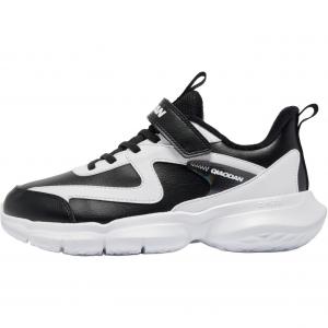 QIAODAN Нескользящие и износостойкие теплые низкие детские кроссовки для повседневной носки, черные, подростковые, 34-41