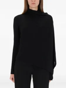 Драпированная блузка Helmut Lang, черный