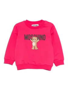Толстовка с принтом плюшевого мишки Moschino Kids, розовый
