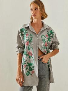 Bianco Lucci Рубашка в сером цвете