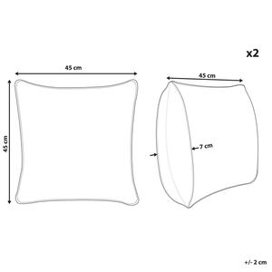 Декоративные подушки набор из 2-х штук Beliani, бежевый
