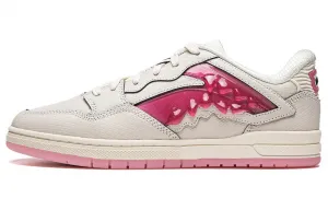 Li-Ning Wave Pro Cushioning, износостойкие низкие скейтборд-кроссовки унисекс Ecru/Princess Pink