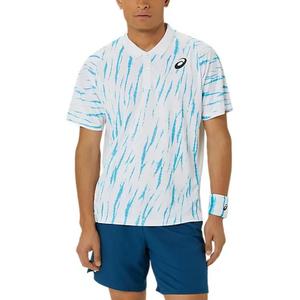 Теннисная рубашка мужская ярко-белая Asics, белый