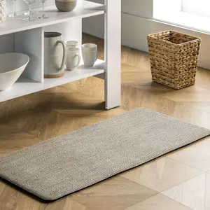Ковер Casual Braided Anti Fatigue Kitchen Or Laundry Room Comfort Mat nuLOOM, 51x107 см, черный/белый