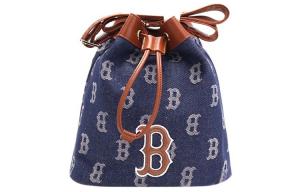 Хлопковая сумка через плечо с одним ремнем Обычная Мужская Синяя MLB