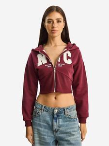 Bianco Lucci Бордовый худи на молнии