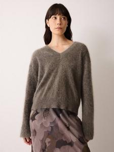 Хало кашемировый джемпер с V-образным вырезом Jigsaw