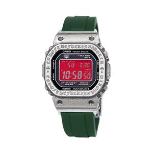 Часы Casio G-Shock Full Metal GMW-B5000 Series, полимер, арт. GMW-B5000D-1, зеленый/красный/гравировка