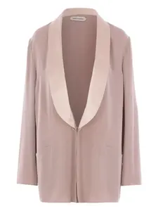 Блейзер с атласным воротником Alberta Ferretti, розовый