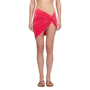 Короткие шорты Sundek из легкого бархатного саронга, розовый