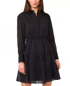 Женское многоярусное мини-платье с длинными рукавами 1.STATE, черный