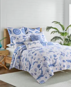 Комплекты двусторонних стеганых одеял Home Batik Ocean Levtex, синий