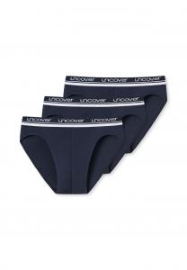 Набор мужских трусов, 6 шт - трусы Rio, серия "Uncover", пояс с логотипом Uncover by SCHIESSER, цвет Schwarz / Dunkelblau