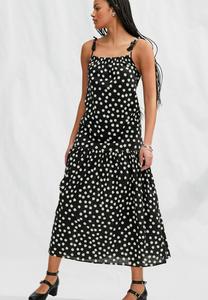 Платье Next REGULAR FIT, Black And White Spot/Black