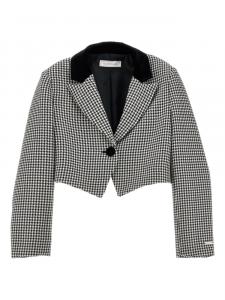 Monnalisa куртка в клетку, черный