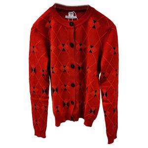 HERMES Женский красный кашемировый свитер