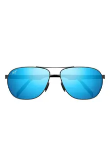 Зеркальные солнцезащитные очки Maui Jim, черный