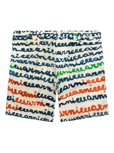 Хлопковые шорты с логотипом Marni, нейтральный