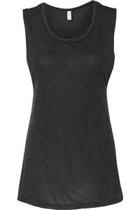 Женская майка-топ BELLA + CANVAS Flowy Scoop Muscle, цвет black heather