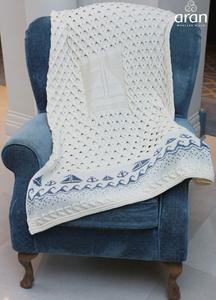 Покрывало вязаное Aran Woolen Mills Sailing Boat